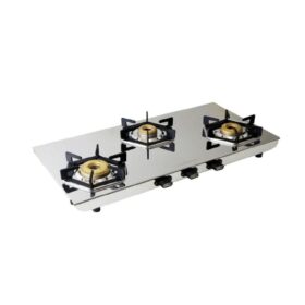 Aliacca Mahabali Pro Stainless Steel Cooktop 3 Burner Manual Ignition – AF-MB-332X (MIRROR BODY)