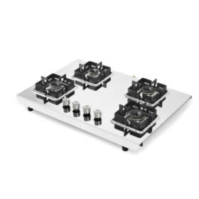 Aliacca Mahabali Pro Stainless Steel Cooktop 4 Burner Manual Ignition – AF-MB-440Z (MIRROR BODY)