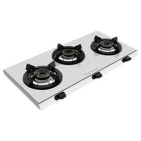 Aliacca Mahabali Steel Cooktop 3 Burner Manual Ignition – AF-MB-330 (MIRROR BODY)