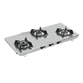 Aliacca Mahabali Matte Steel Cooktop 3 Burner Manual Ignition – AF-MB-330