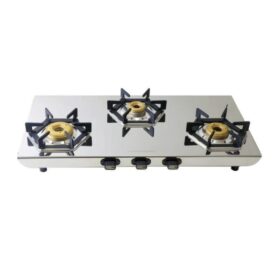 Aliacca Mahabali Pro Stainless Steel Cooktop 3 Burner Manual Ignition – AF-MB-332X (MIRROR BODY)