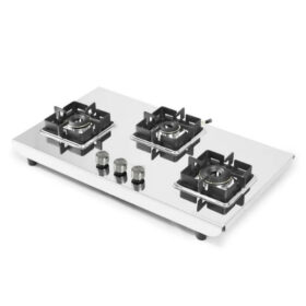 Aliacca Mahabali Pro Stainless Steel Cooktop 3 Burner Manual Ignition – AF-MB-330Z (MIRROR BODY)
