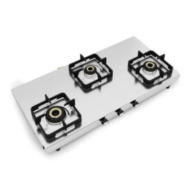 Aliacca Mahabali Pro Stainless Steel Cooktop 3 Burner Manual Ignition – AF-MB-331X (MIRROR BODY)