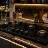 Modern kitchen gas stove