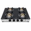 ONYX A CLASS 4 Burner Manual LPG Gas Stove, Toughened Glass